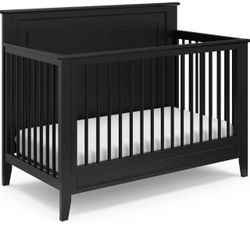 Storkcraft Solstice 5-in-1 Convertible Crib (Black)