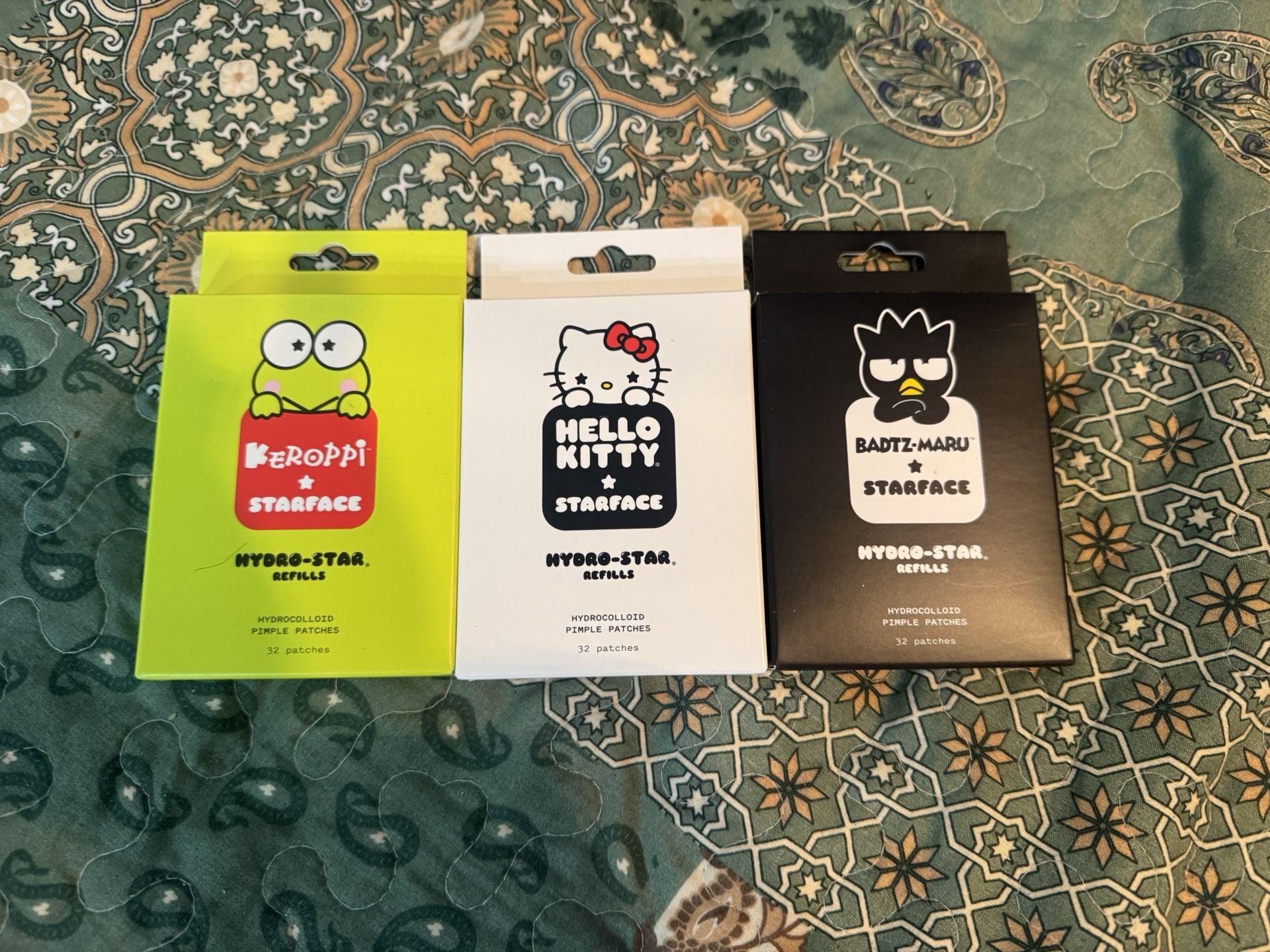 Starface Pimple Patches - Hello Kitty & Keroppi & Badtz Maru Refills - New Sealed. Each box  has 32 patches.