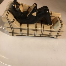 Cat On A Couch Reading A Book Home Decor 