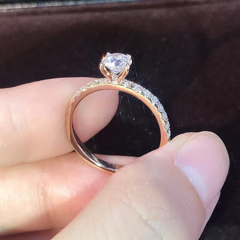 2020 Modern Fashion Women Ring Trend White AAA Crystal Zircon Engagement Design Rings for Women Wedding Jewelry Gift