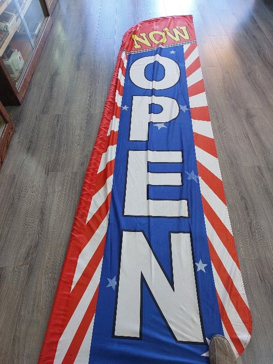Now Open Sign Flag  Banner