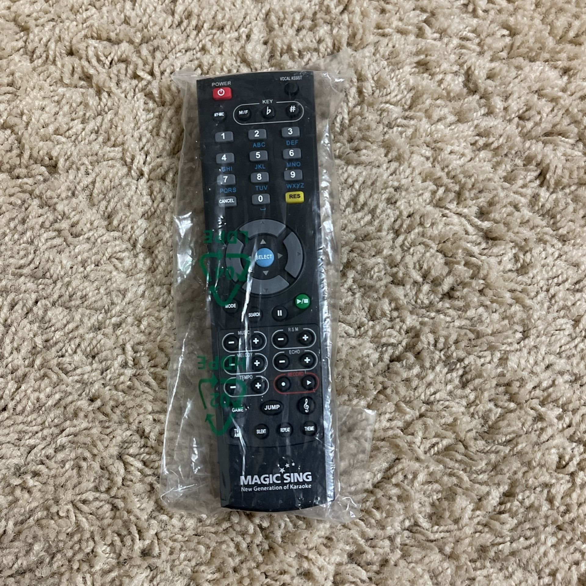 Brand New ENTERTECH MAGIC SING E5 Remote Control