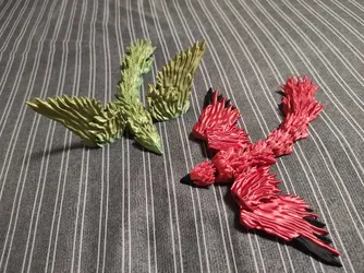 Articulated Phoenix 3D Printed Multicolor Bird Fantasy Figure