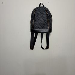 Michael Kors Rhea Medium Slim Monogram Backpack Black & Grey