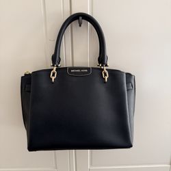 Michael Kors Black Leather Tote Bag