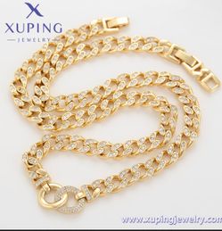 Xuping Gold-Tone Cuban Link Chain Necklace