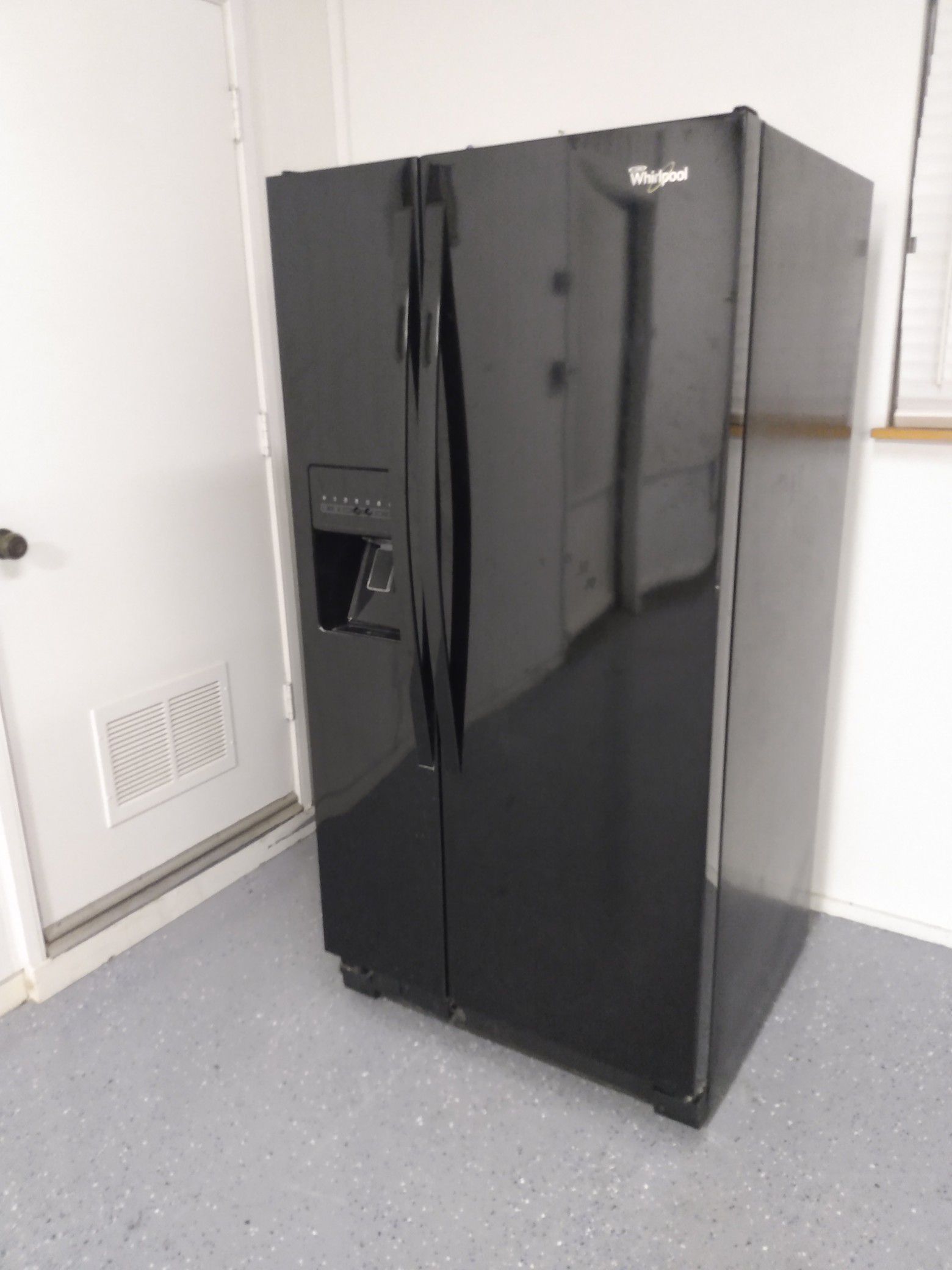 Shiny Black Refrigerator