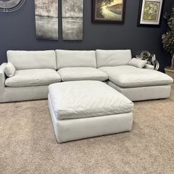 L Shaped Modular Cloud Sectional Couch Set ✨ Take Home Pay Later ⭐$39 Down Payment with Financing ⭐ 90 Days same as cash