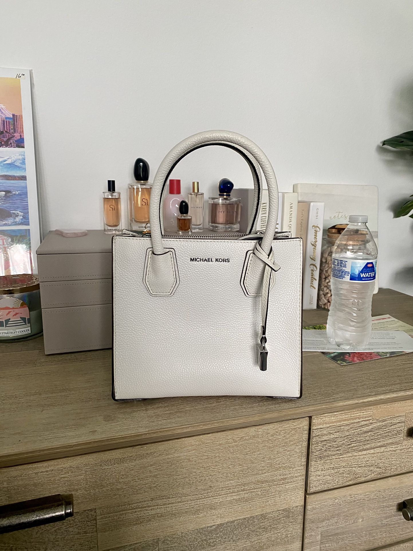 Michael Kors Square Tote White Purse