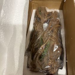 Aquarium Resin Bark, Large Hollow Tree Trunk Ornament, Bettas House Cave Terrarium Decor for Lizard, Snake, Reptile, Fish, Amphibians  •	Spacious Rept