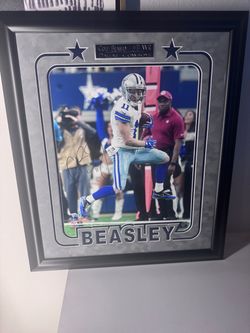 Cole Beasley #11 Signed Dallas Cowboys 25x29Photo Fanatics Authentic Custom Framed COA