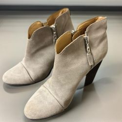 Rag & Bone Margot Suede Ankle Boots bootie Gray Size 39/8.5 MSRP $525