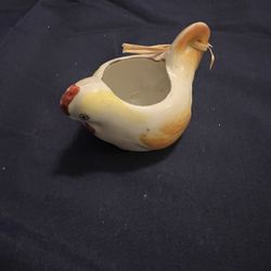 Vintage ceramic Chicken toothpick holder 