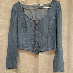 Long sleeve denim top