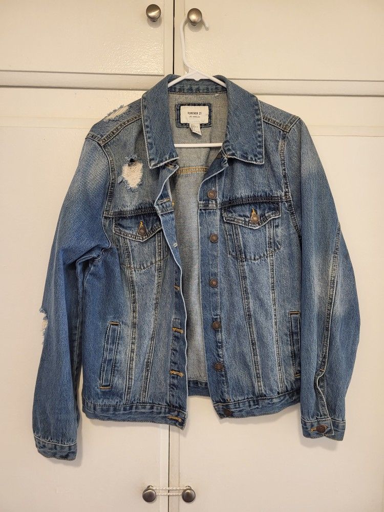 Womens Forever 21 Jean Jacket LARGE