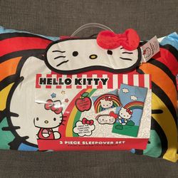 Brand New Hello Kitty 3 Piece Sleepover Set
