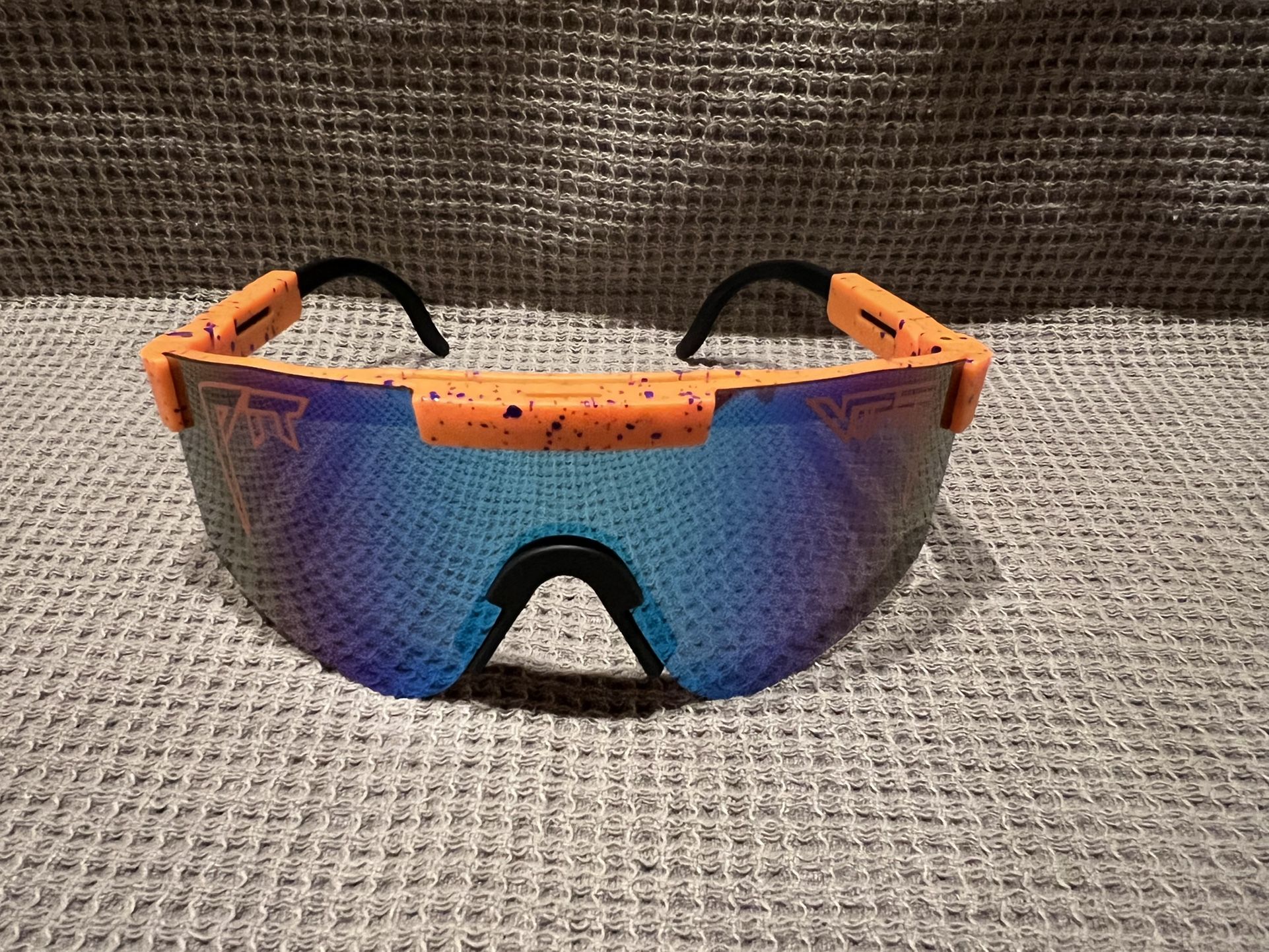 Pit Viper Sunglasses Orange With Dark Blue Lense