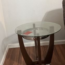 2 Glass End Tables 