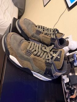 Air Jordan 4 Olive Suede Sneakers