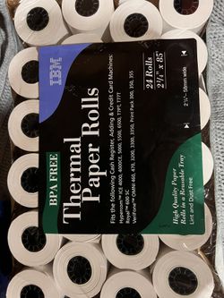 Register Thermal Paper Rolls 2 - 1/4 X 85 (24 Rolls) NEW