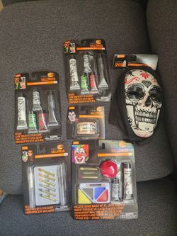 Happy Halloween Costume Makeup & Accessories Bundle