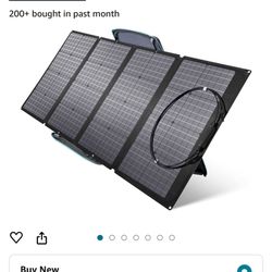 EF ECOFLOW 160 Watt Portable Solar Panel for Power Station, Foldable Solar Charger with Adjustable Kickstand, Waterproof IP68 for Outdoor Camping RV O