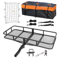 WEIZE Folding Hitch Mount Cargo Carrier Basket