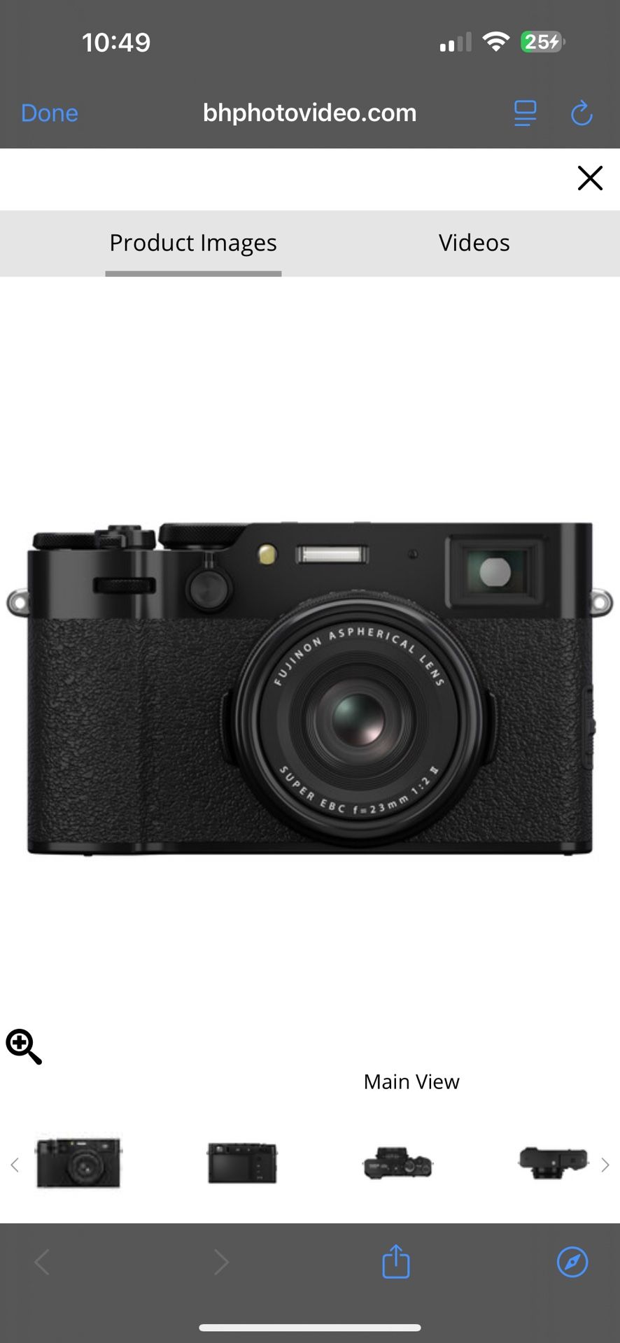 FUJIFILM X100VI Digital Camera (Black) WITH RECEIPT