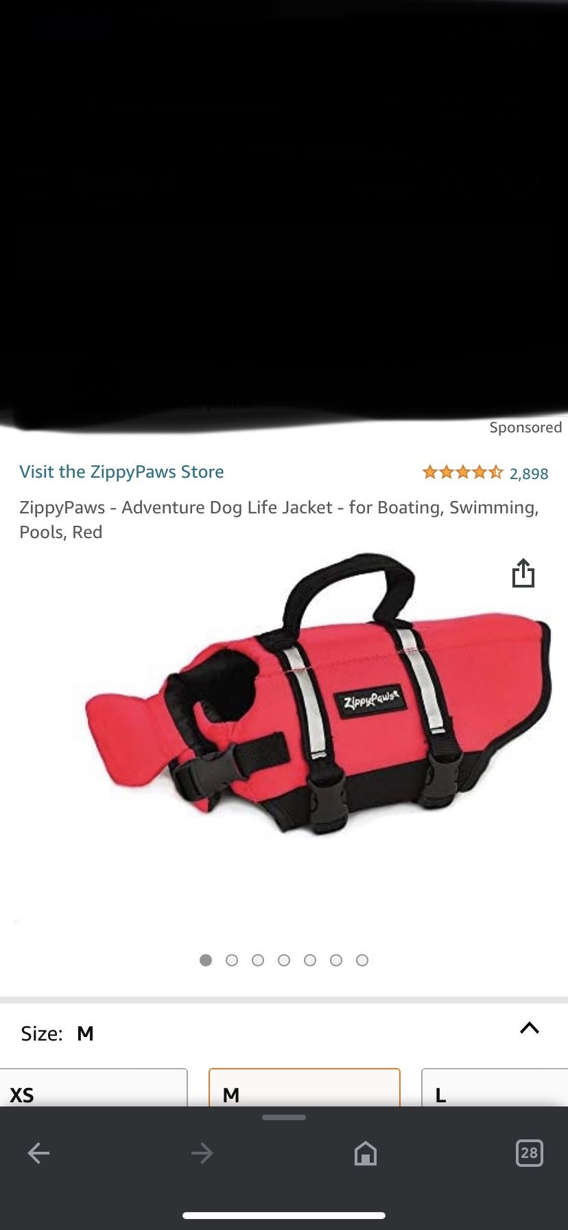 Dog Life Vest Size M