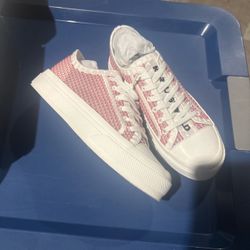 Karl Lagerfeld Paris Women's Giddeon Low-Top Sneakers Teaberry Size 8