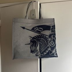 Burberry Ekd Canvas Tote Bag