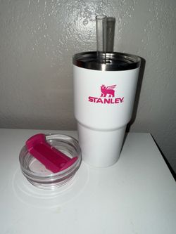 20 oz Stanley white and pink