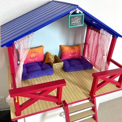camp american girl hangout doll house structure imaginative play set