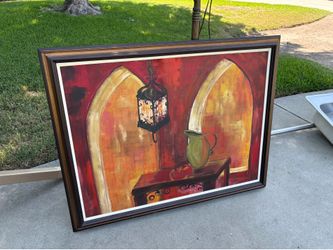 buyer to pick up from Tulare Painting in frame. 35”H x 45”W -buyer to pick up from Tulare