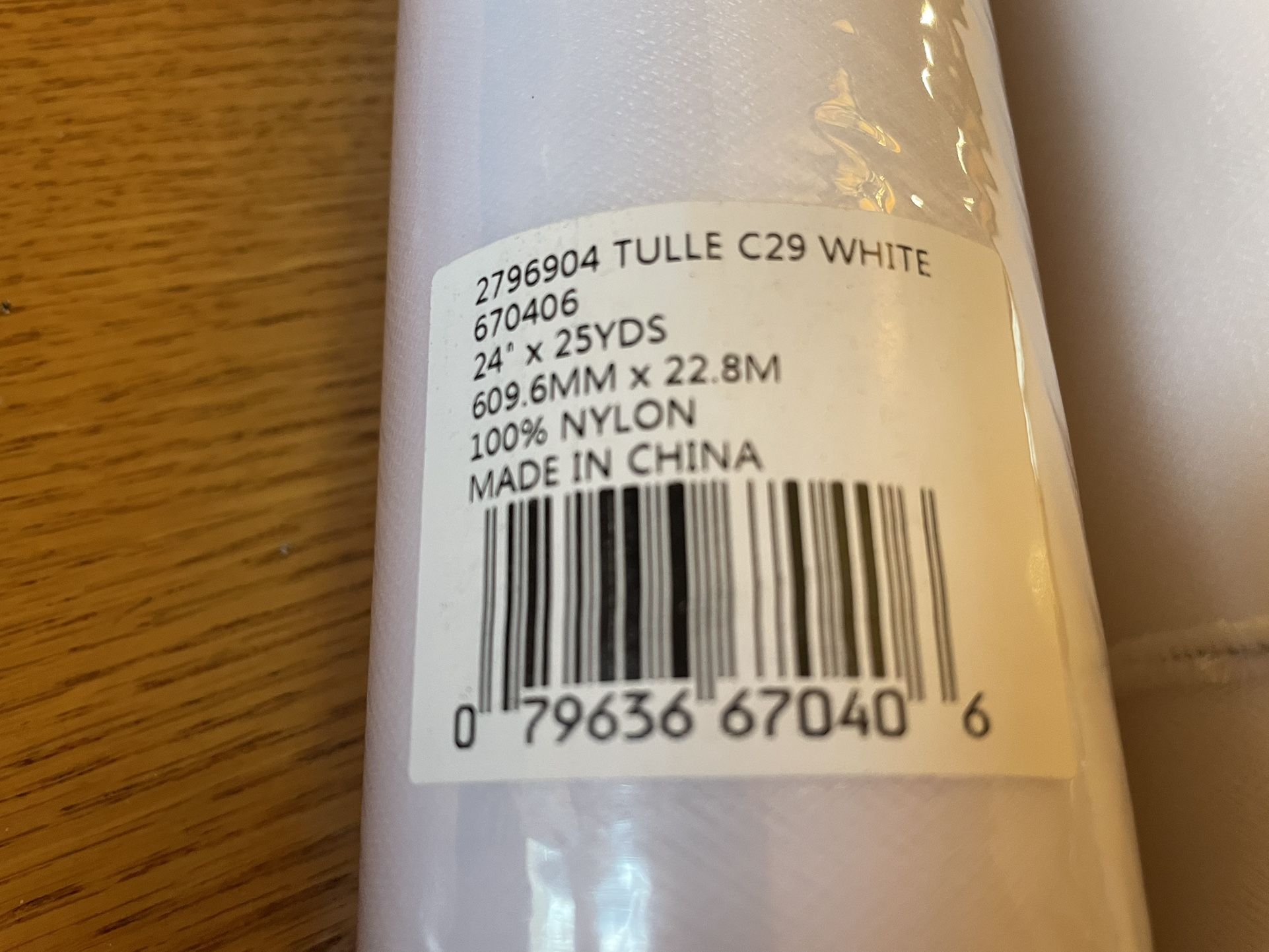 Large Rolls Of Tulle One Sealed