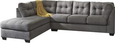 Tufted grey sectional! Other couch and love seat saves here