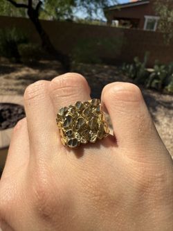 10k Gold Thick Nugget Ring