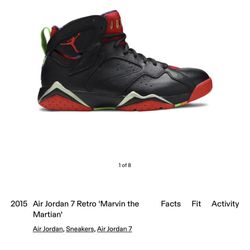 2015 Air Jordan 7 Retro Marvin The Martian - 11.5 