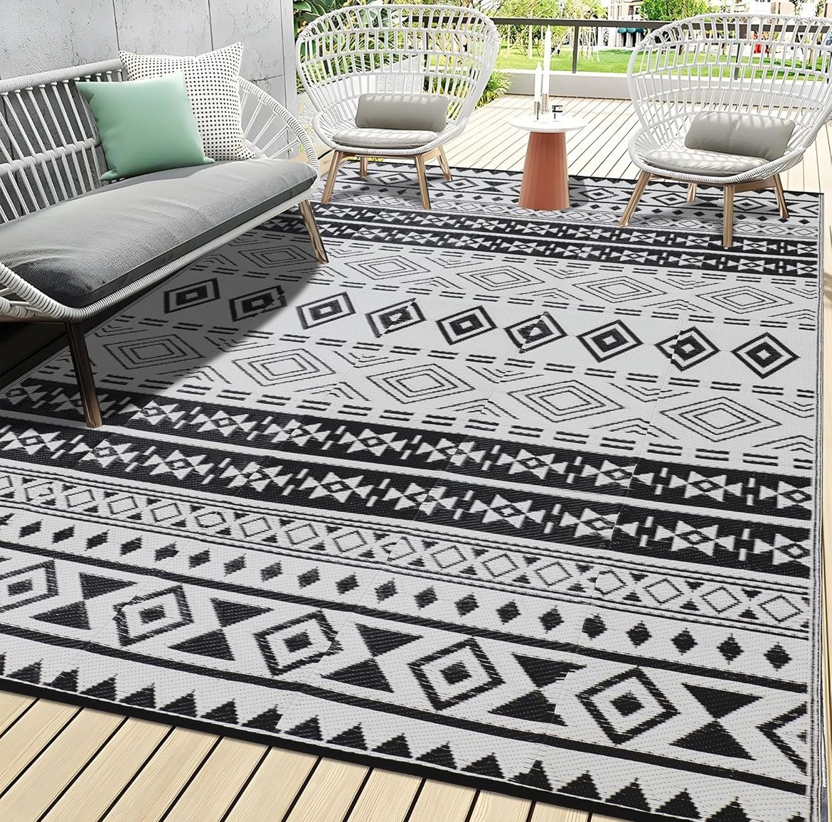 New in Box 6x9 Outdoor Rugs Outdoor Plastic Straw Rug