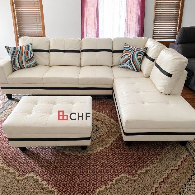 modern sectional sofa with ottoman