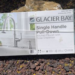Glacier Bay kitchen faucet with soap dispenser