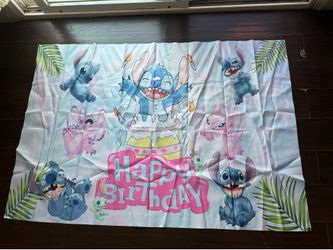 Stitch birthday backdrop