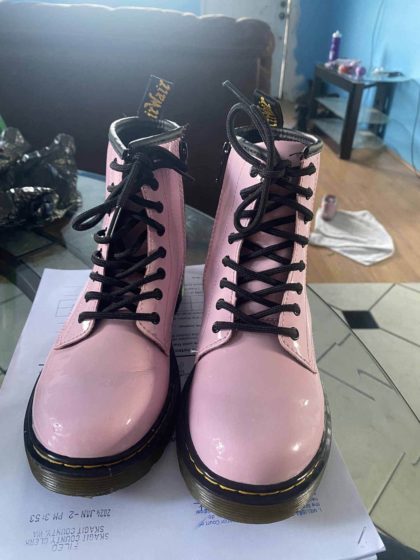 Kids Boots Dr Martins Pink