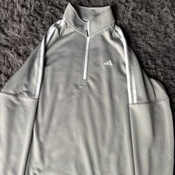 Adidas Grey Quarter Zip Golfwear