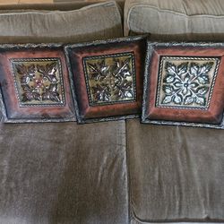 Three piece metal wall decoration