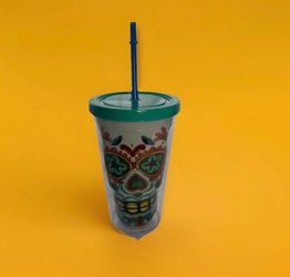 AMC Theater Day Of The Dead Tumbler w Straw
