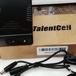 TalentcellPortable Laptop And Phone Charger 12 Volt And 5 Volt Outputs 6 Amp Hour Battery $30 Brand New