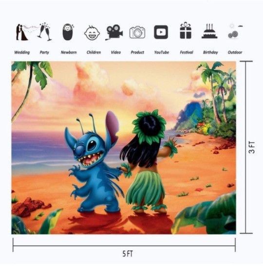 Lilo & Stitch Party/Photo Backdrop