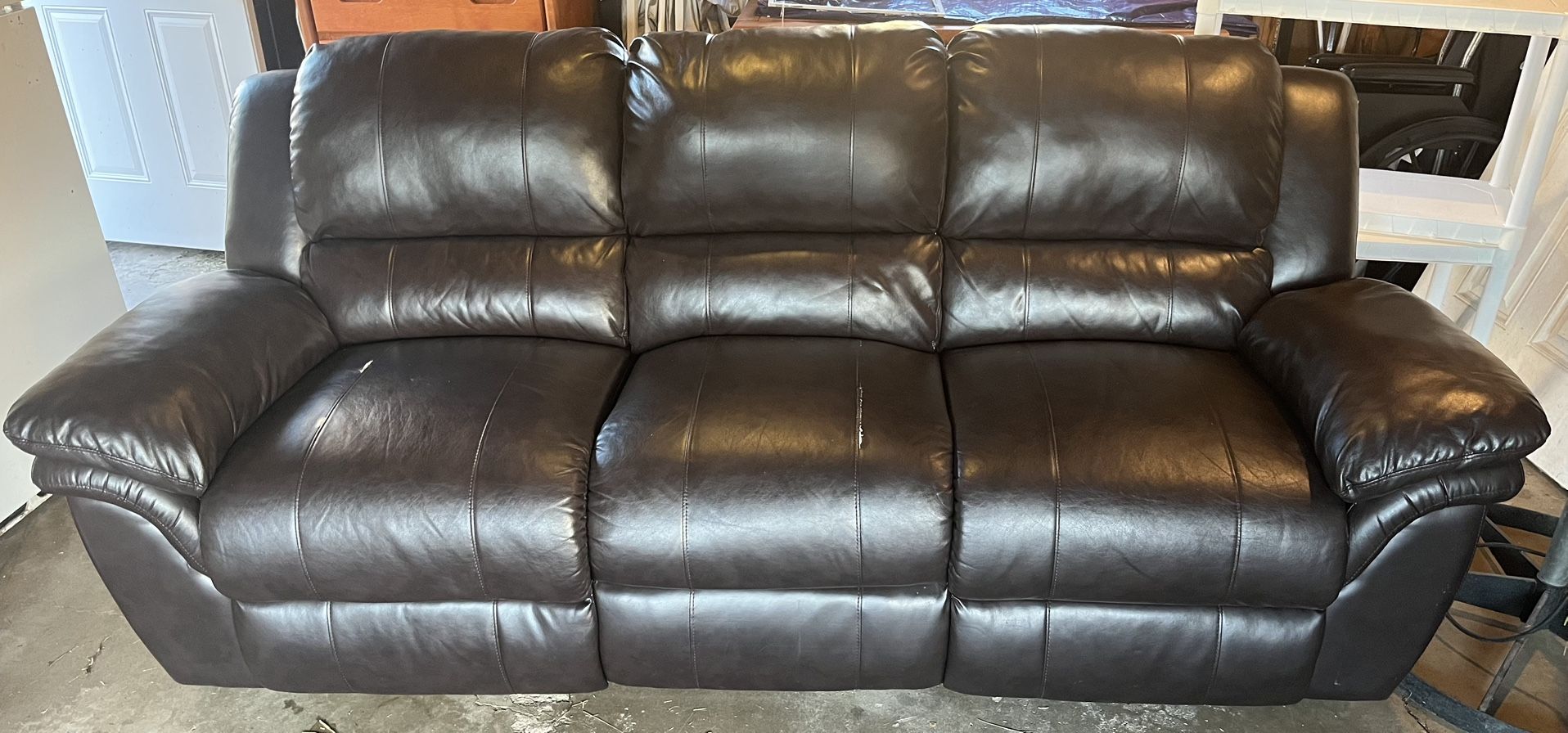 Reclining Leather Couch