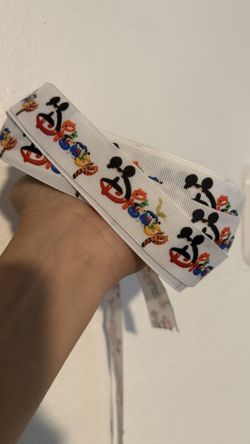 Disney Mickey Mouse Minnie Mouse Bows Hair Making Princess About 40 Yards 1” 